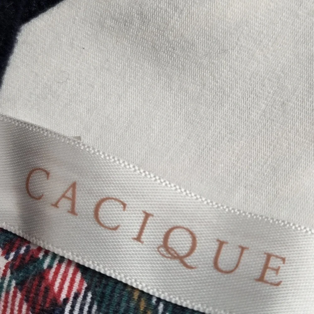 Cacique Women Bra 54DD Red Plaid T Shirt Unlined FUll Coverage Adjustable Straps